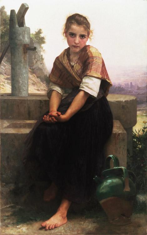 Adolphe William Bouguereau The Broken Pitcher (mk26) oil painting image